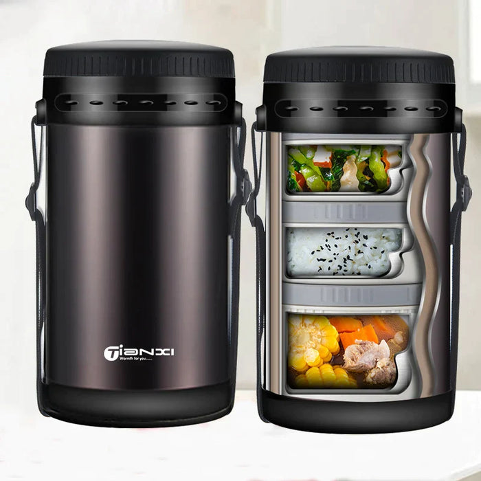 Portable Thermal Lunch Box Stainless Steel