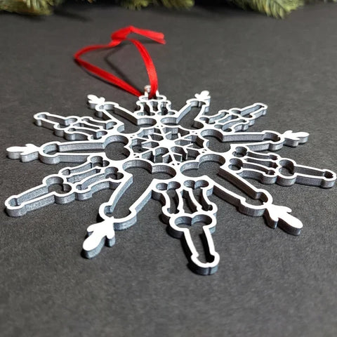 Weiner Snowflake Ornament