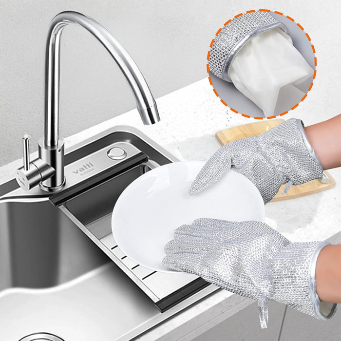 Steel Wool Dishwashing Gloves