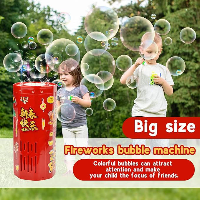 Electric Bubble Maker with Firework Light Effects