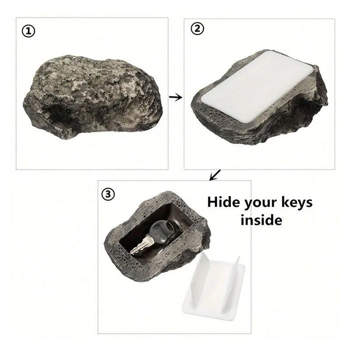 Rock-Shaped Spare Key Hider