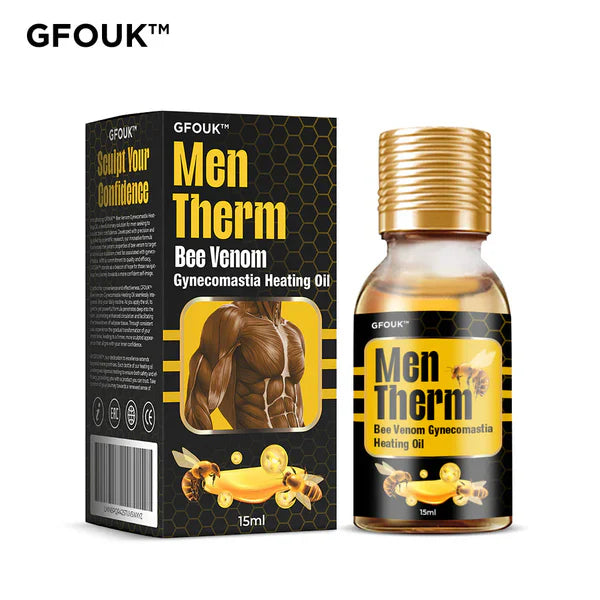 Huile chauffante pour gynécomastie au venin d'abeille GFOUK™ MenTherm