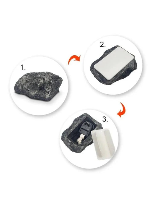 Rock-Shaped Spare Key Hider