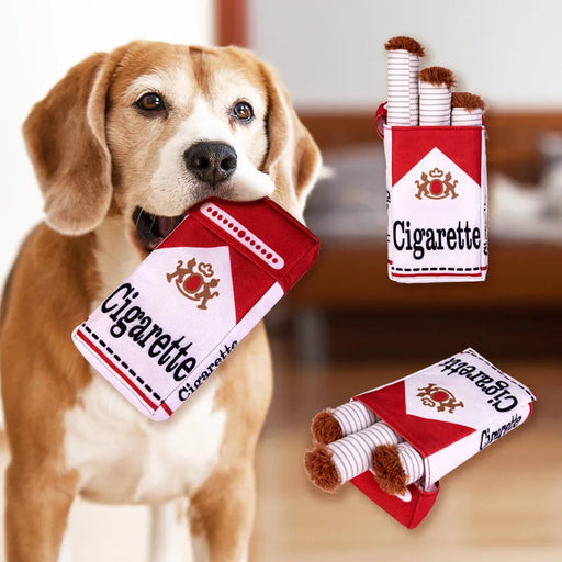 Cigarette Squeaking Dog Toy