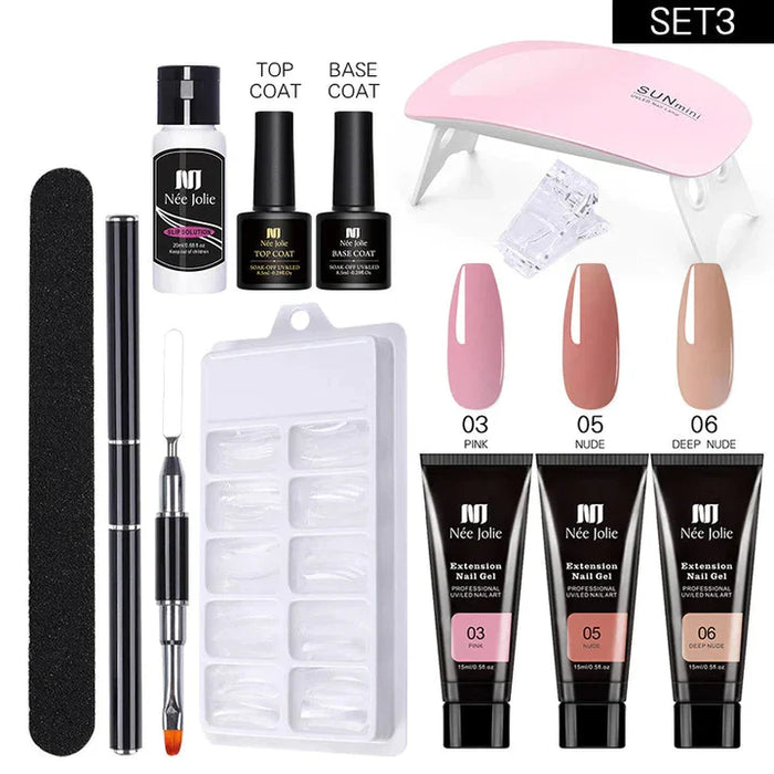 KIT DE DÉMARRAGE POUR ONGLES EN POLYGEL 