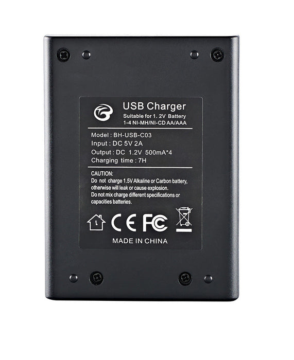 4-Slot Smart LCD USB Charger