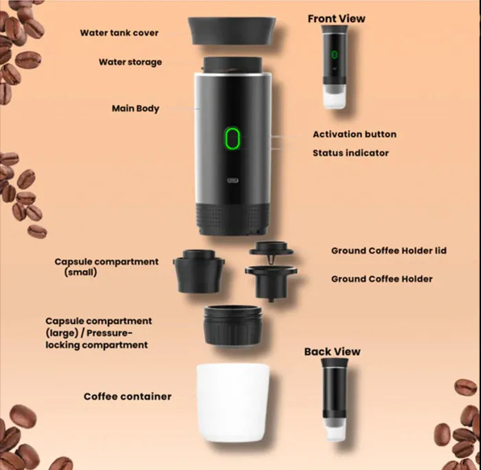 Tragbarer 3-in-1-Espressokocher BrewMate