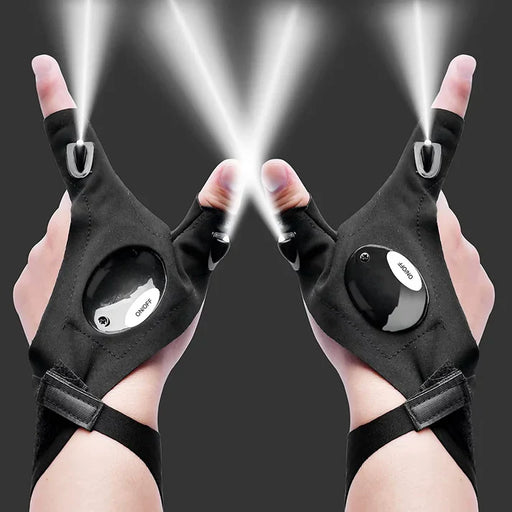 LED-Halbfingerhandschuh für Damen und Herren