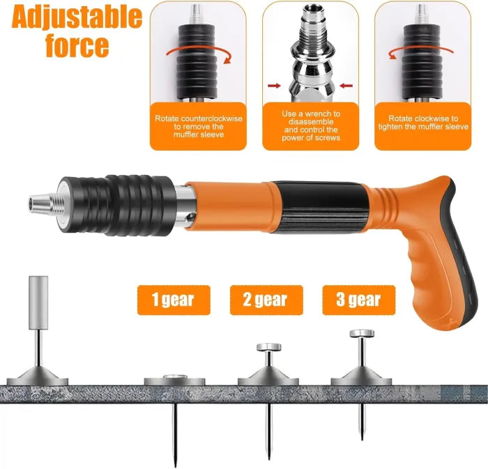 Pistolet à clous haute puissance pour béton et acier